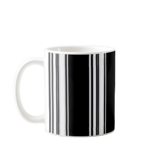 Black and White Stipes Mug mug