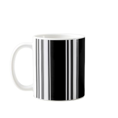 Black and White Stipes Mug by emele2