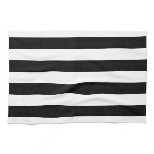 Black and white stripe kitchen dish towels Zazzle