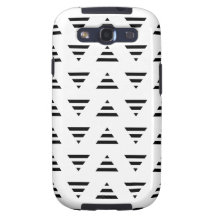 Black and White Stripe Triangles Pattern. Galaxy SIII Case