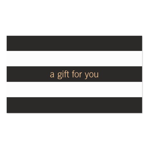 Black and White Striped Gift Card | Zazzle