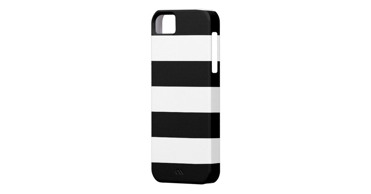 Black and White Striped iPhone 5 Case Zazzle