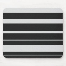 Black and White Striped Mousepad