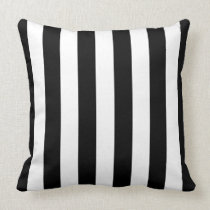 Black and White Striped Pillow