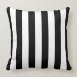 Black and White Striped Pillow pillows
