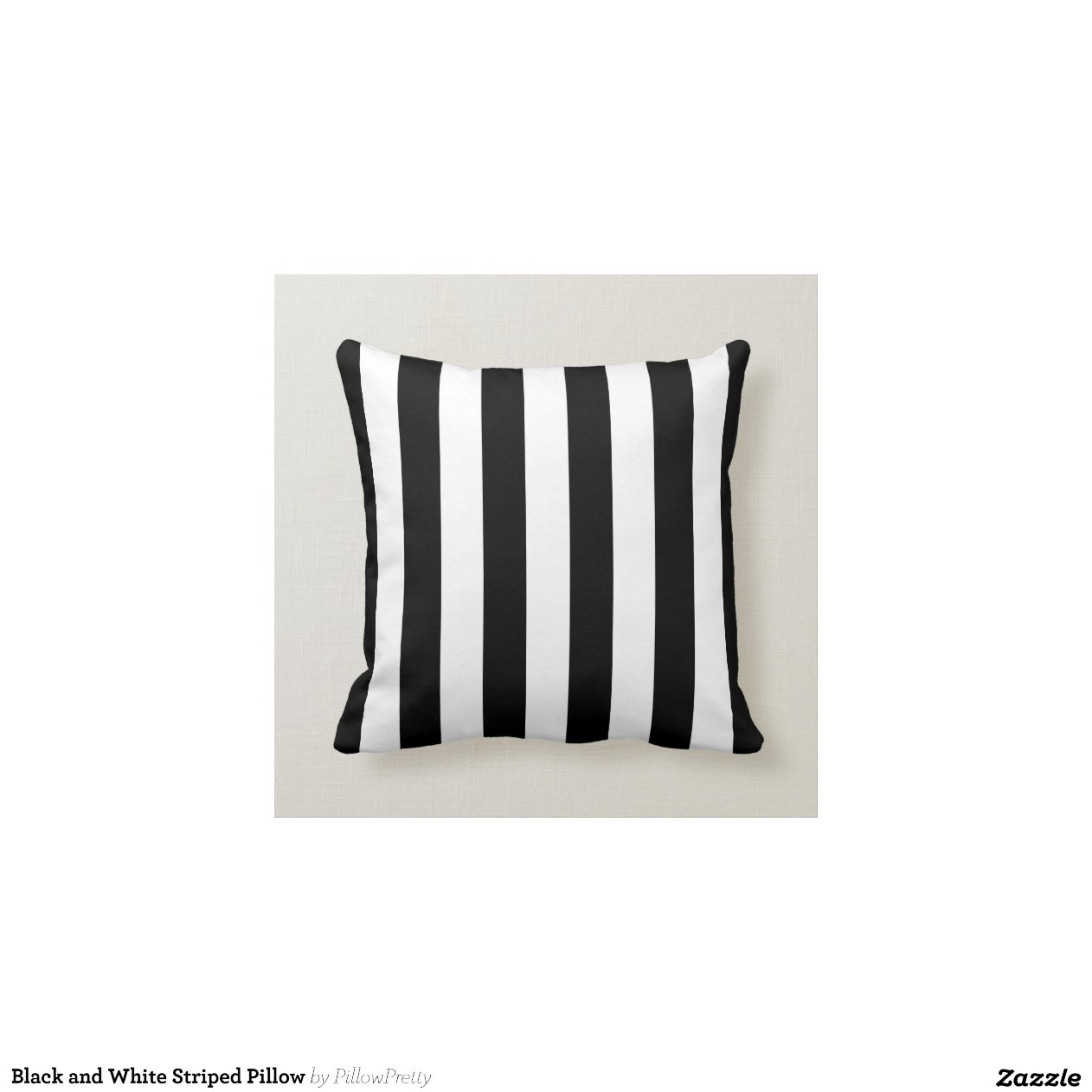 Black and White Striped Pillow Zazzle