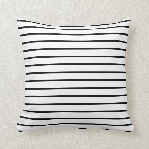 Black and White Striped Pillow Zazzle