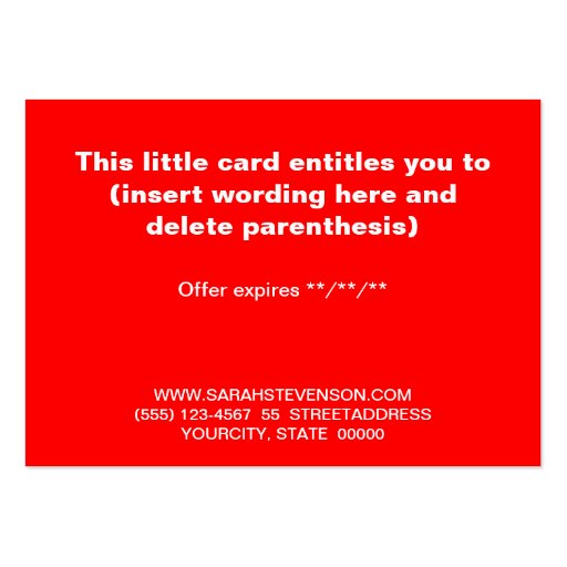 Black and White Striped Simple Holiday Gift Card Business Card (back side)