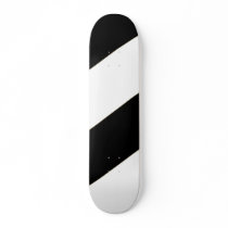 Black and White Striped Skateboard