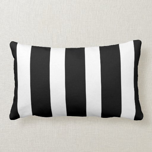 Black and white striped throw pillow Zazzle