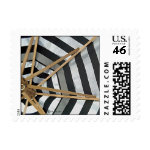 Black and White Striped Umbrella Small Stamps stamp
