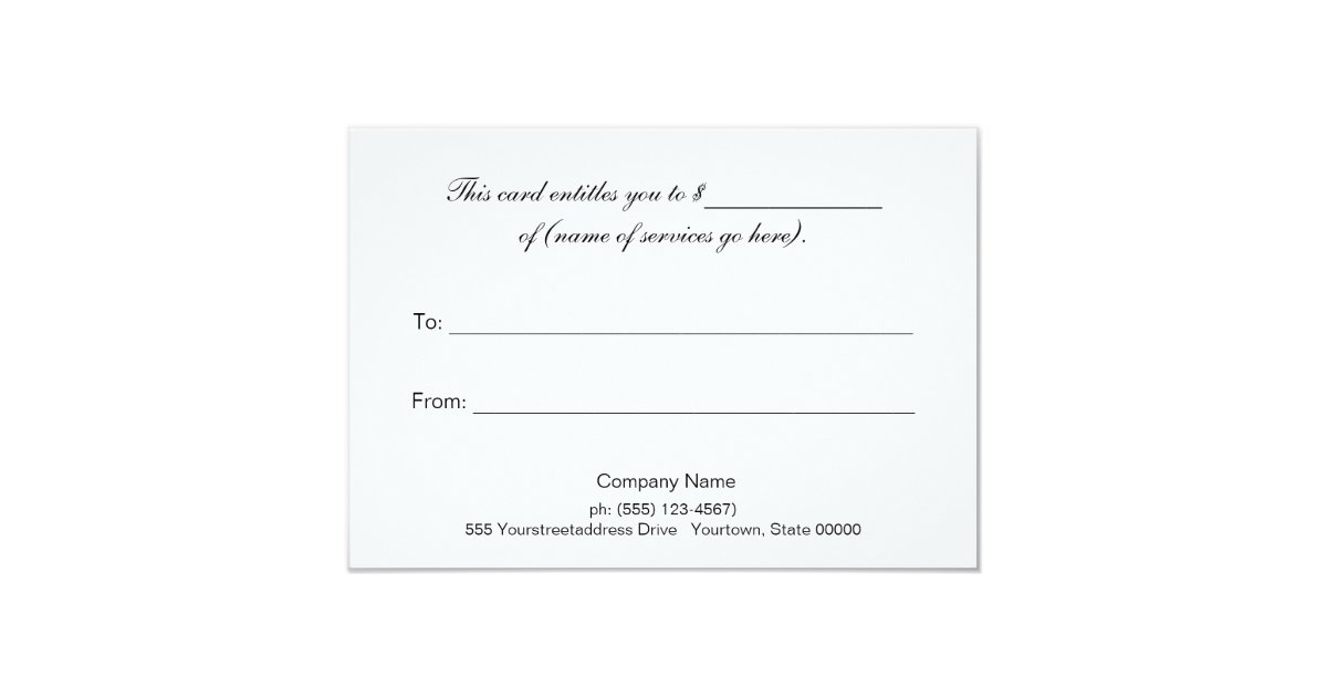 black and white stripes boutique gift certificate card black and white gift certificate