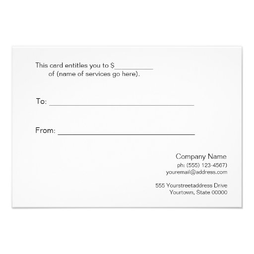 Black and White Stripes Boutique Gift Certificate Invite