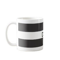 Black and White Stripes Dad Mug