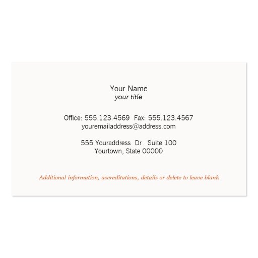 Black and White Stripes Fashion Boutique Copper Business Card (back side)