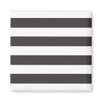 Black and White Stripes Magnet
