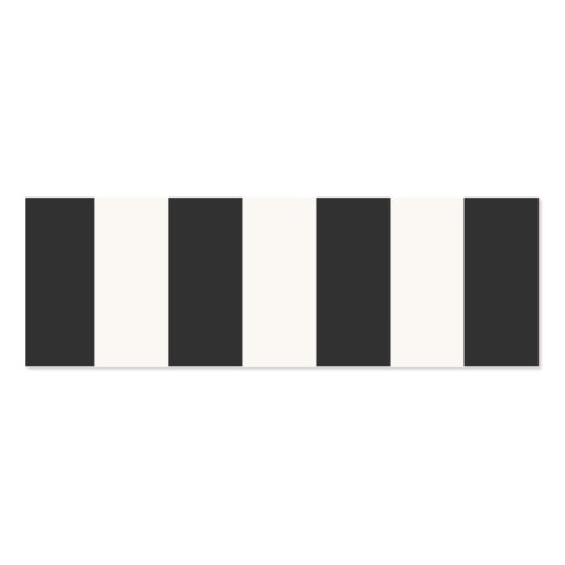 Black and White Stripes Mini Profile Card Business Card Templates (front side)