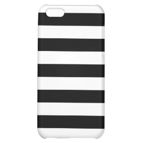 Black and White Stripes Pattern iPhone 5C Cases