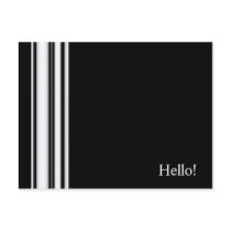 Black and White Stripes Postcard