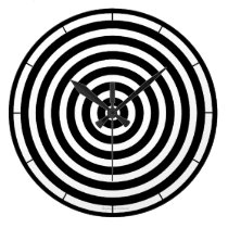 Black and White Stripes wall clocks