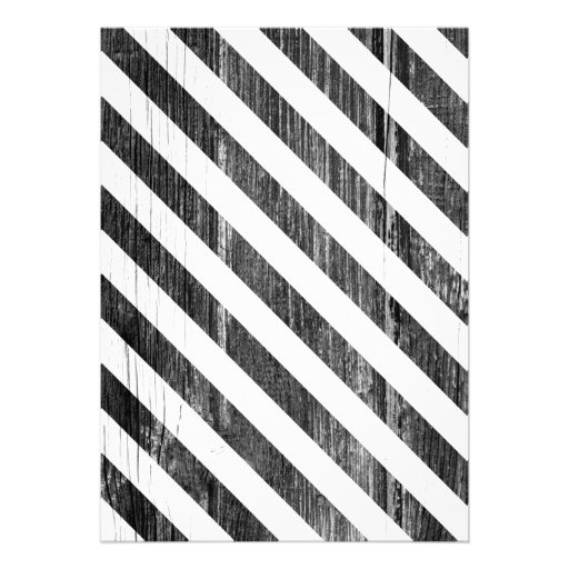 Black And White Stripes Wedding Invitations