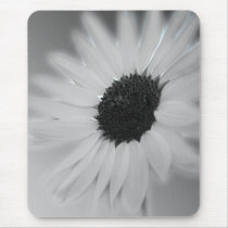 black and white sunflower mousepads by JuliaGoss black and white sunflower mousepads
