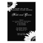 Black and White Sunflower Rehearsal Dinner Invite
