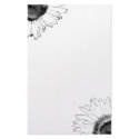 Black and White Sunflower stationery