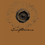 Black and White Sunflower T-Shirt