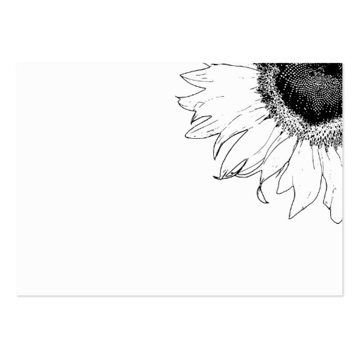 Black and White Sunflower Wedding Response Card Business Card Templates (back side)