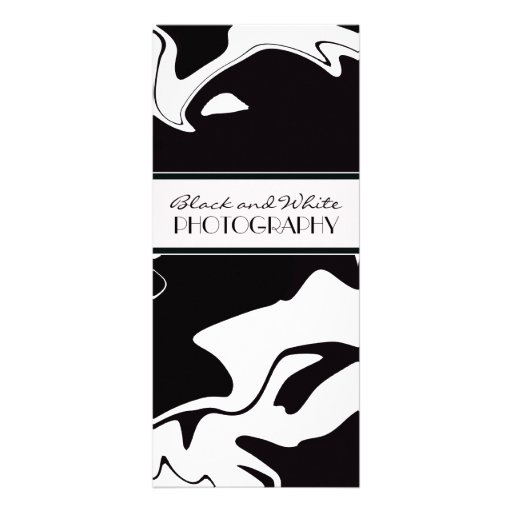 Black and White Swirl Custom Rack Card