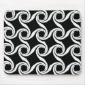 Black and White Swirl Pattern Mousepad by JKdesigns Black and White Swirl Pattern Mousepad