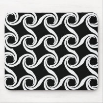 Black and White Swirl Pattern Mousepad by JKdesigns Black and White Swirl Pattern Mousepad