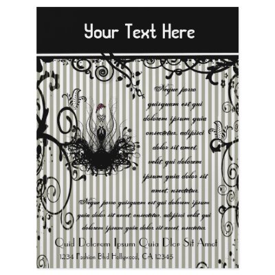 Black and White Swirled  Striped Flyer by samack