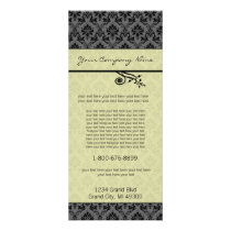 Black and White Swirled Striped Rack Card rack cards