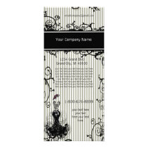 Black and White Swirled Striped Rack Card rack cards