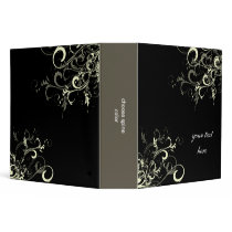 Black and white swirls binders