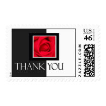 Black and white Thank you postage