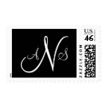 Black and White Three Letter Monogram Stamp