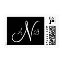 Black and White Three Letter Monogram Stamp
