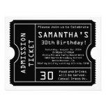 Black and White Ticket Invitation, Digital Style
