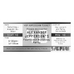 Black and White Ticket Invitations