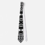 black and white custom tie