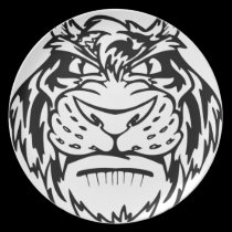 Black and white tiger plates