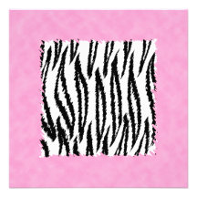 Black and White Tiger Print Pattern. Invitations