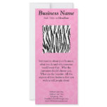 Black and White Tiger Print Pattern. Custom Rack Cards