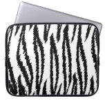 Black and White Tiger Print. Tiger Pattern. Laptop Computer Sleeves
