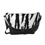 Black and White Tiger Print. Tiger Pattern. Courier Bag