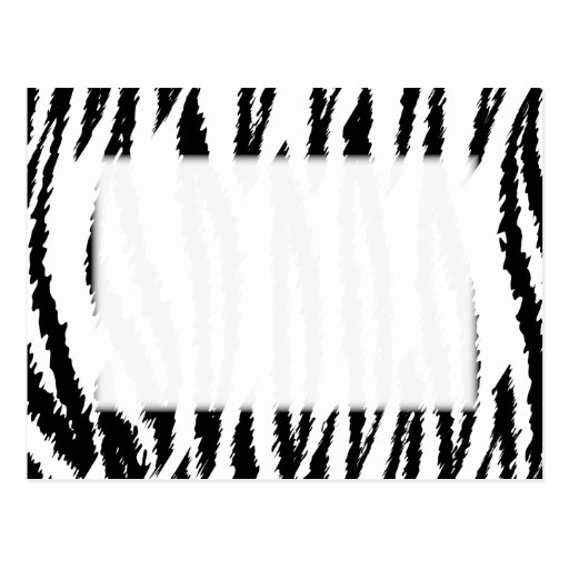 Black and White Tiger Print. Tiger Pattern. Post Cards
