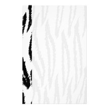 Black and White Tiger Print. Tiger Pattern. Stationery